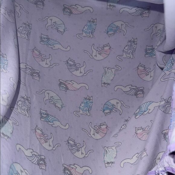 Sleep & Co Purple Cat Print sleep set M NWT - Picture 4 of 8
